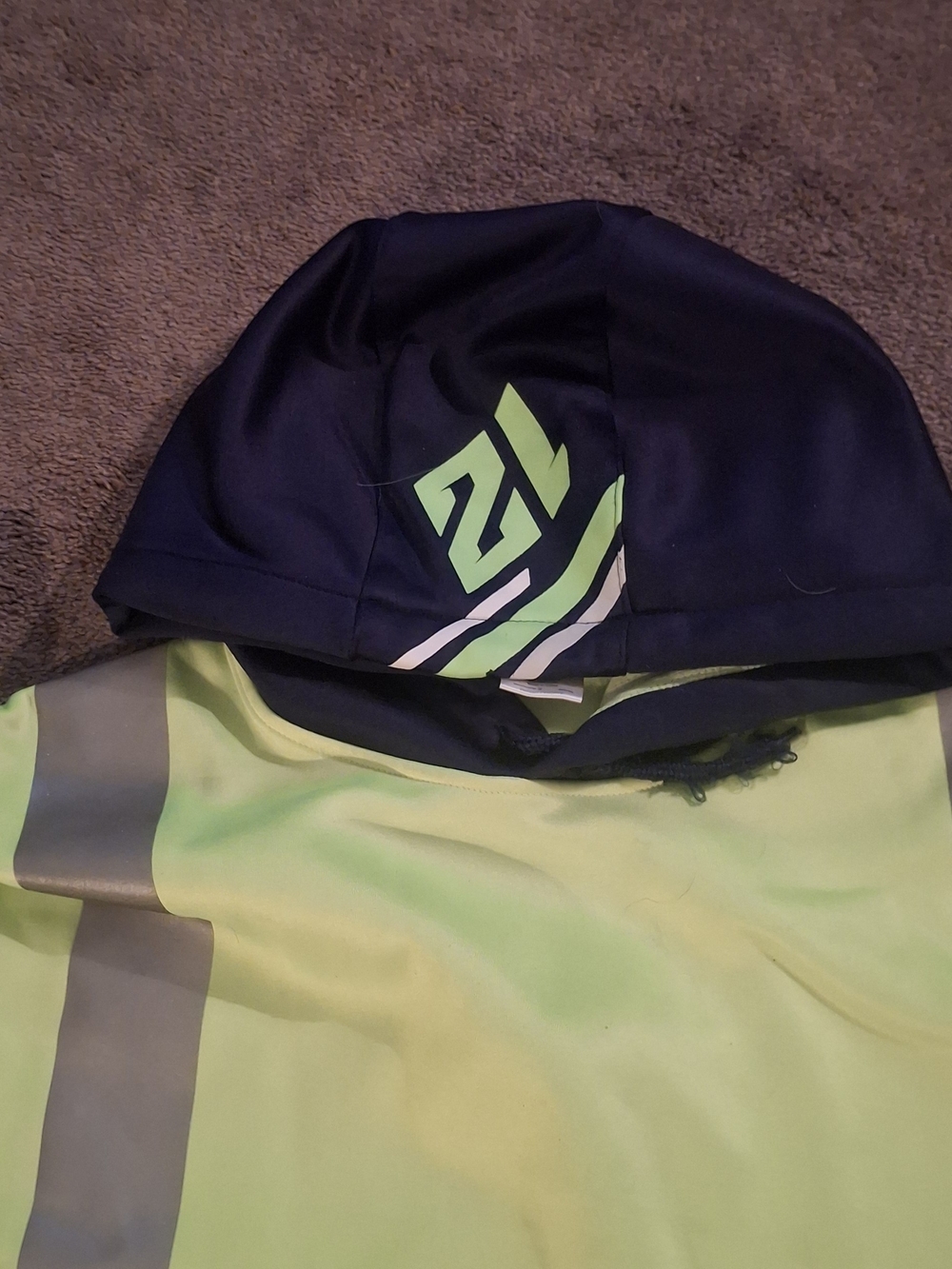 Neon Lime & Navy Hooded Athletic Top Seattle SEAHAWKS